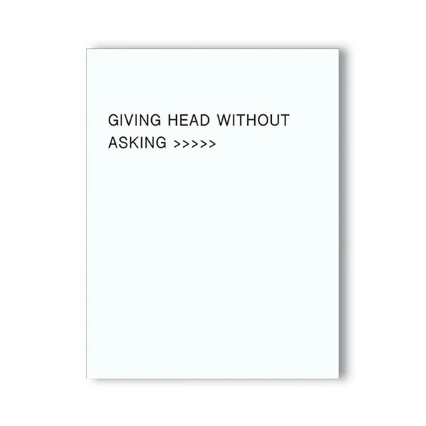 Giving Head Is Greater Than Naughty Greeting Card