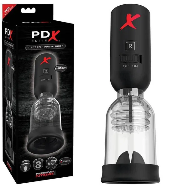 Glans Tip Teazer Electric Power Penis Head Pump and Vibrator for Men