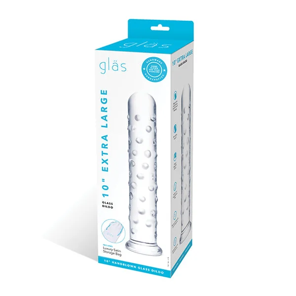 Glas 10" Extra Large Glass Dildo - Clear