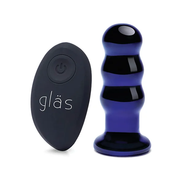 Glas 3.5 Inch Rechargeable Vibrating Beaded Butt Plug
