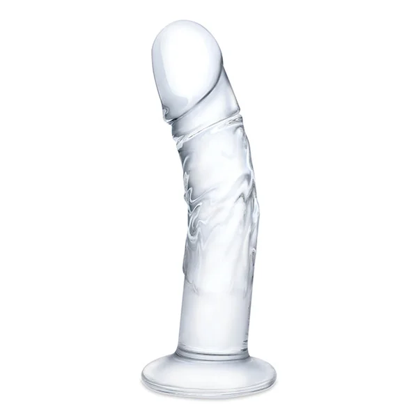 Glas 7 Inch Realistic Curved Glass Dildo With Veins