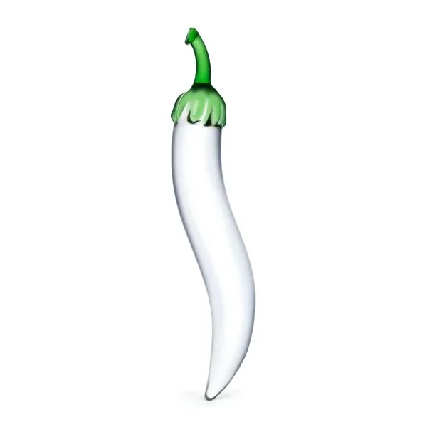 Glas 8.25inch Naturals Chili Pepper Dildo Clear