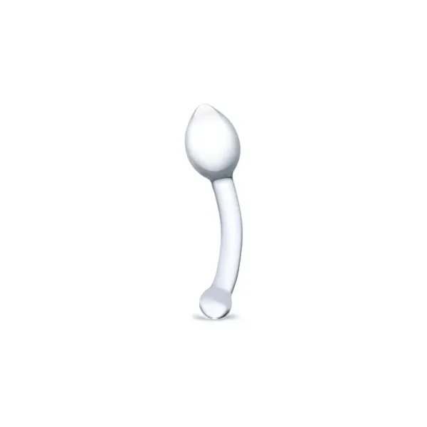 Glas 8 in. Pure Indulgence Anal Slider Prostate Stimulating Glass Dildo
