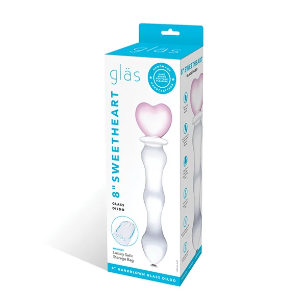 GLAS 8 SWEETHEART GLASS DILDO “