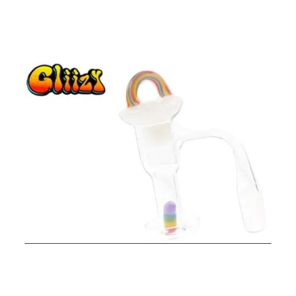 Gliizy Quartz Banger 14m/90D w/Carb Cap Set Rainbow