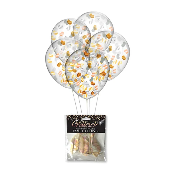 Glitterati Boobie Party Confetti Balloons - Pack Of 5