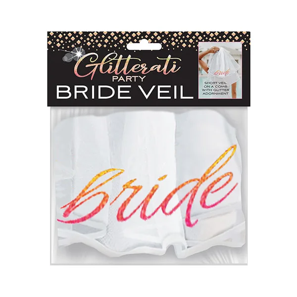 Glitterati Bride Veil - Rose Gold-white