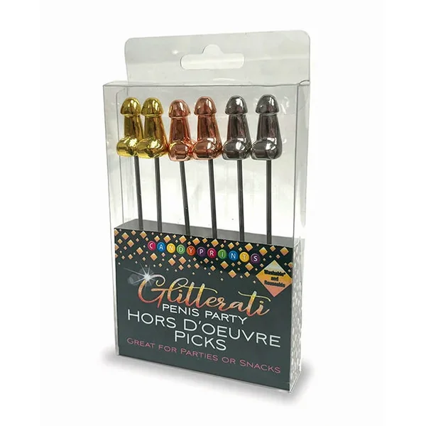 Glitterati Penis Hor D’Oeuvre Picks – Set of 6