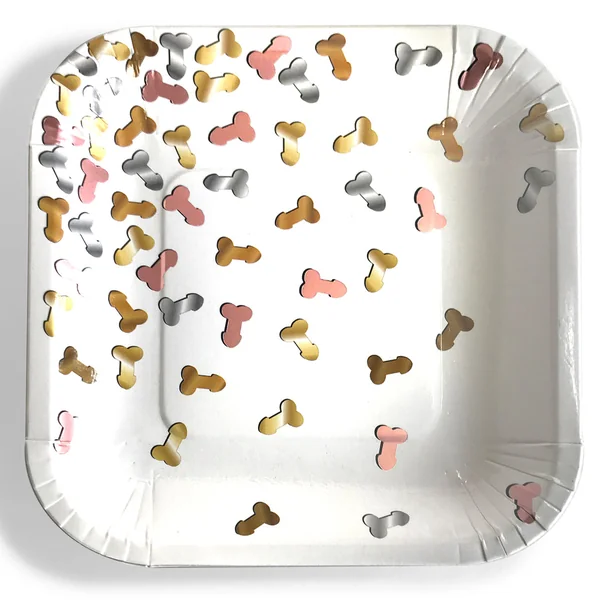 Glitterati Penis Party Paper Plates 8-Pack