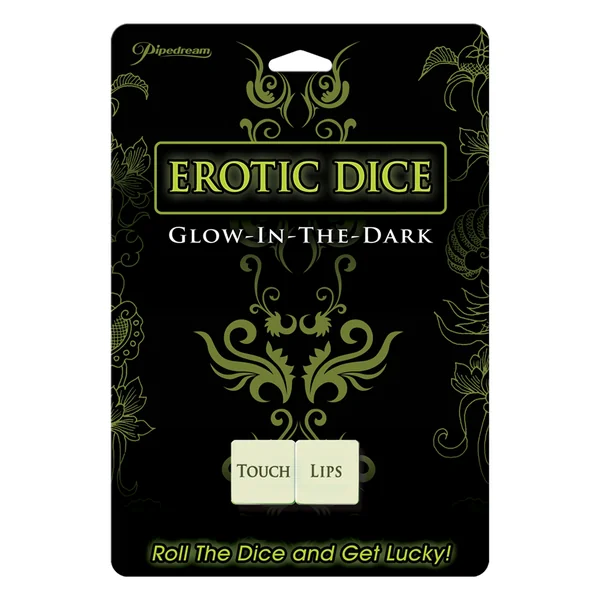 GLOW IN THE DARK EROTIC DICE