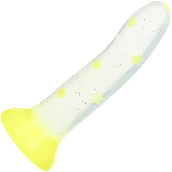 Glow Stick Star 6" Glow In The Dark Silicone Suction Cup Dildo By CalExotics