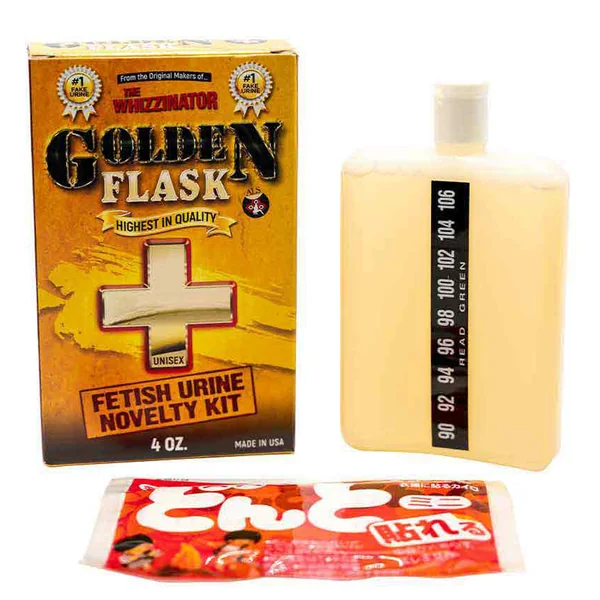 Golden Flask Fetish Fake Urine Novelty Kit