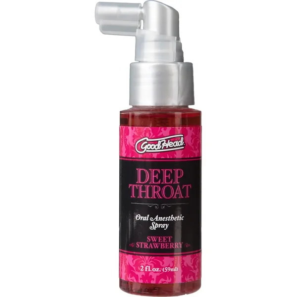 GoodHead Deep Throat Oral Anesthetic Spray Sweet Strawberry 2oz