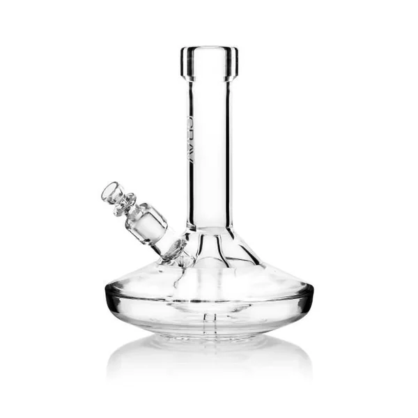 Grav Small Wide Base Waterpipe Clear