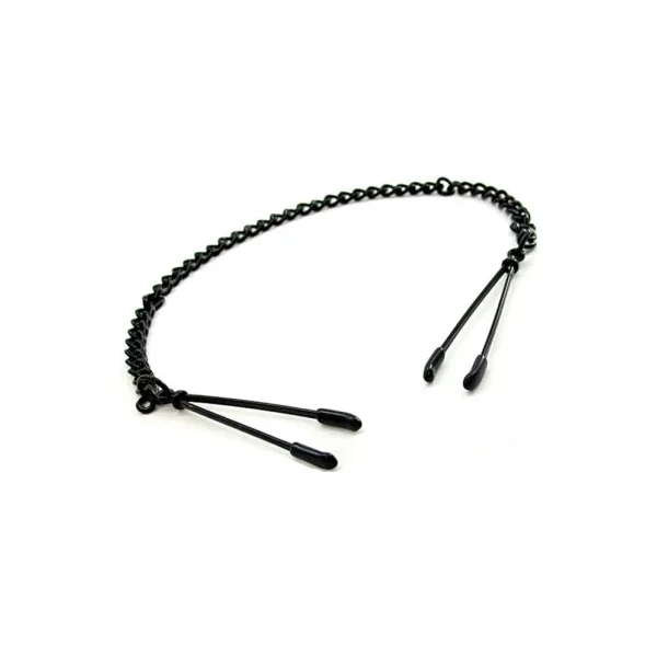 H2H Nipple Clamps Tweezer With Chain, Black