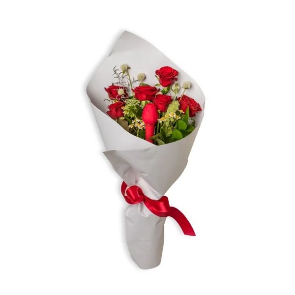 Half Dozen Red Roses Bouquet & Rose Toy