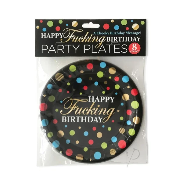 Happy Fucking Birthday Plates Bachelorette Party Supplies
