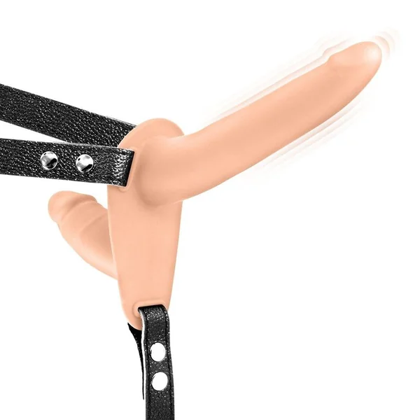 Harness - FetishTentation - Vibrating Strap-On With Double Dildo