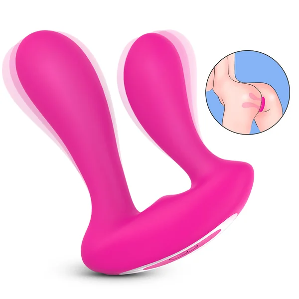 Heart-Rabbit Dual Wearable Vibrator-Red