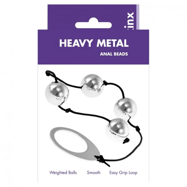 Heavy Metal Anal Beads Silver