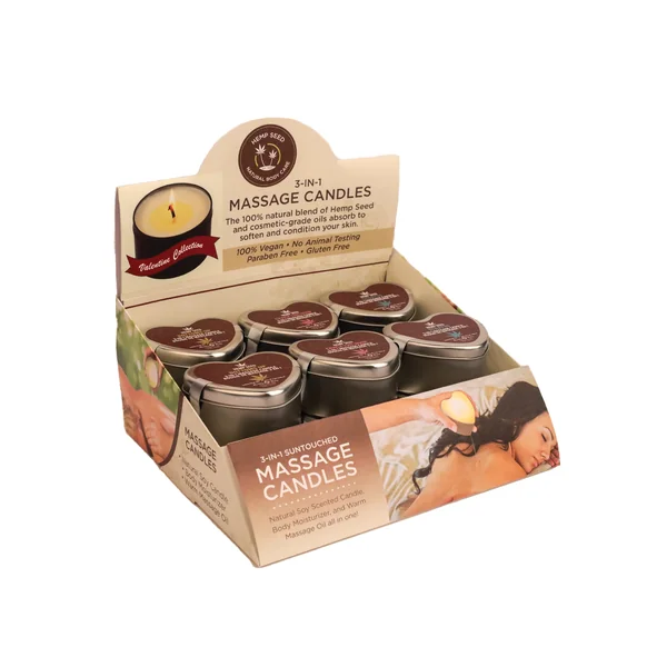 HEMP SEED 3 N 1 VALENTINE’S 2025 MASSAGE CANDLE DISPLAY