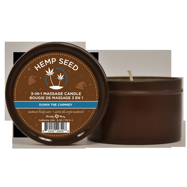 Hemp Seed 3-in-1 Massage Candle Down the Chimney 6oz- 170 G
