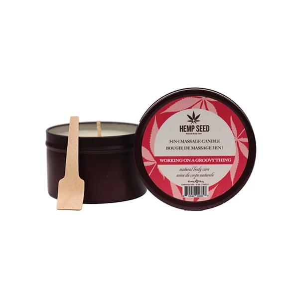 Hemp Seed 3-in-1 Massage Candle - Working on a Groovy Thing 6 Oz