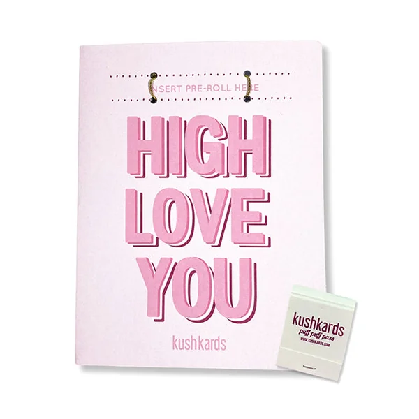 High Love You Greeting Card w/Matchbook