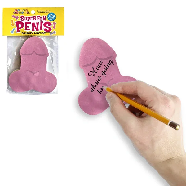 Hilarious Pecker Shaped Colored Note Pad Super Fun Penis 100 Multicolored Sticky Notes