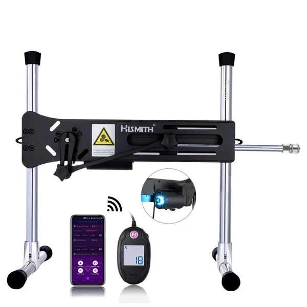 Hismith 4.0 Sex Machine with LED Light, APP-Controlled & Wired Control, 100-Watt Motor, KlicLok System