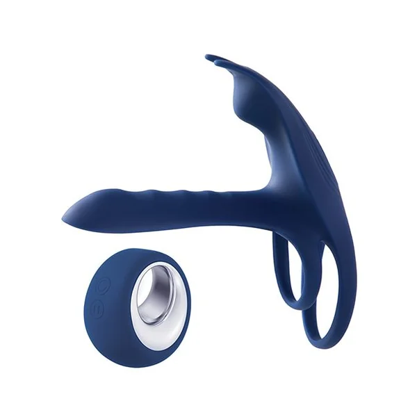Honey Play Box Blue Fox Vibrating Girth Enhancer Penis Sleeve