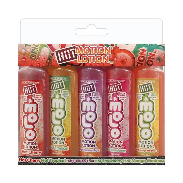 Hot Motion Lotion - 1 Oz Bottle Asst. Flavors Pack Of 5