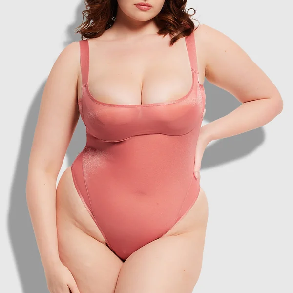 House of Desire Yvone Sheer Layered Mesh Bra Bodysuit - Curvy