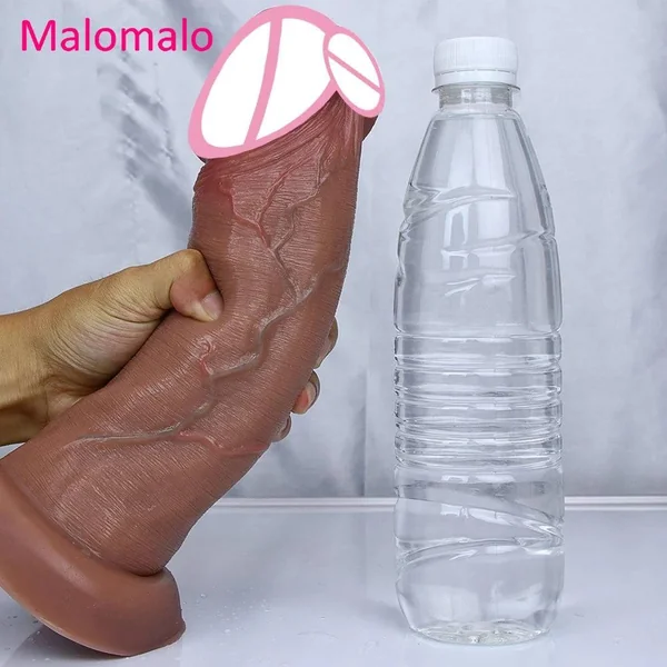 Huge Soft Realistic Dildo with Suction Cup - Double-Layer Design