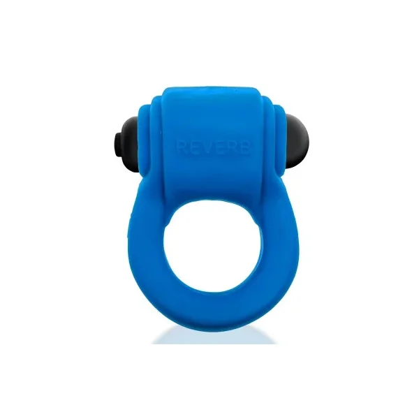 Hunkyjunk Revring Cock Ring with Bullet Vibrator, Teal Ice