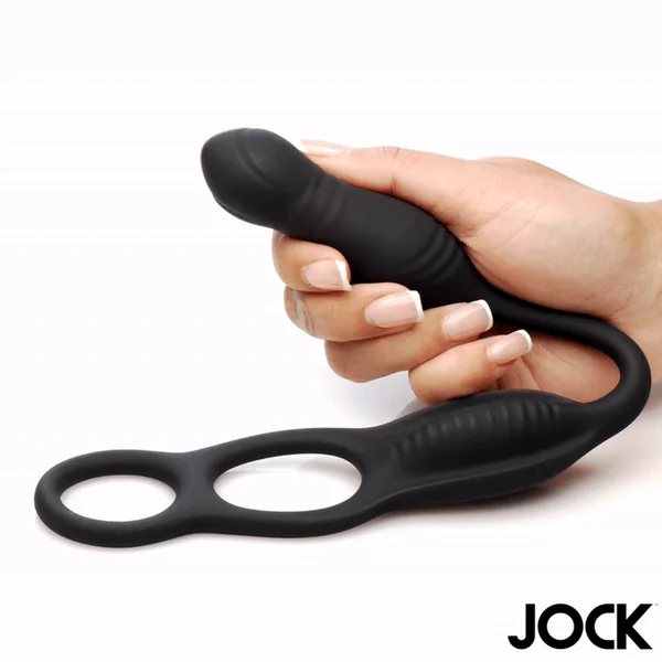Hyper Thrusting and Vibrating Anal Plug with C-Ring
