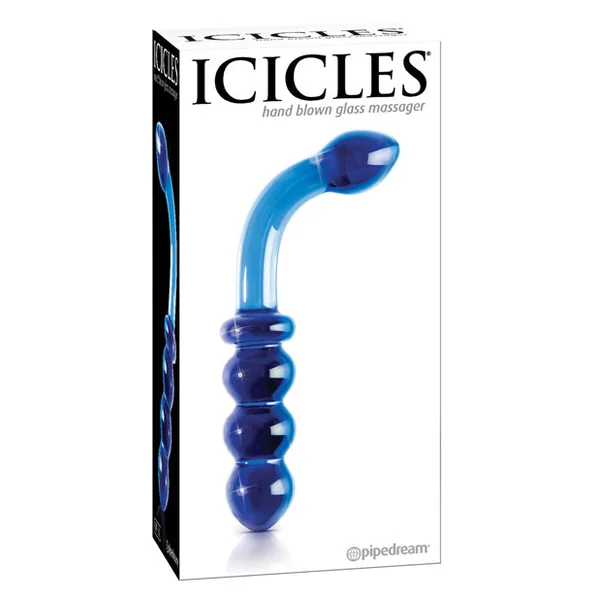 Icicles No. 31 Hand Blown Glass - Blue G Spot