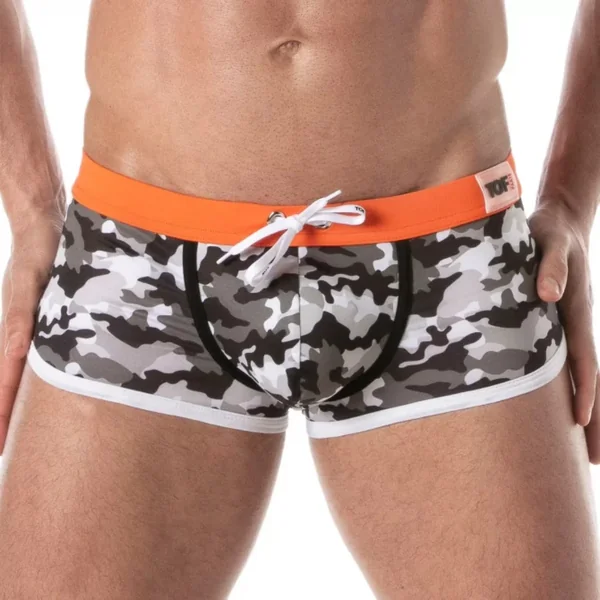 Iconic Swim Trunks – Grey Camouflage – Size : M