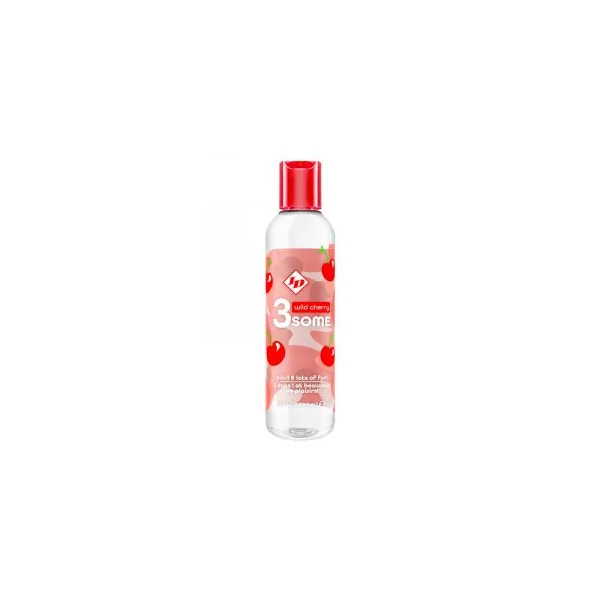 ID 3some 3 in 1 Wild Cherry Flavored Lube & Massage Oil by ID Glide®