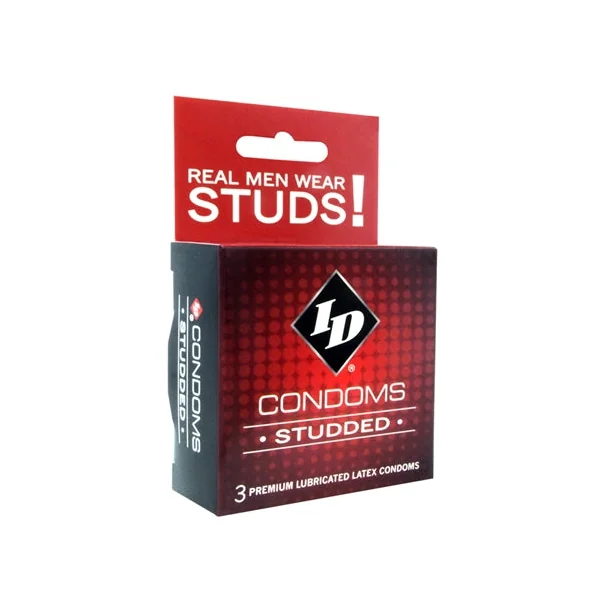 ID Studded Condoms - 3 Pack