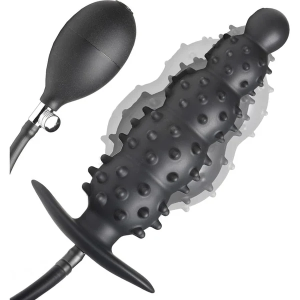 Inflatable Anal Plug - Master Series - Ass Puffer Nubbed Inflatable Anal Plug