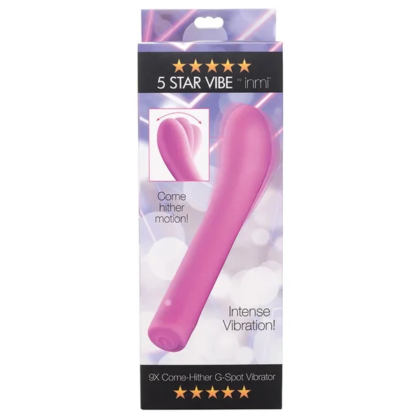 Inmi 5 Star Vibe – 9x Come Hither G-Spot Vibrator-Pink