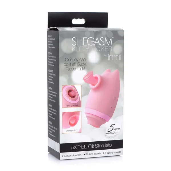 Inmi Shegasm Kitty Licker 5X Triple Clit Stimulator