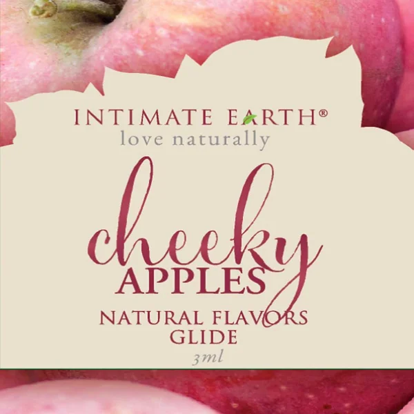 Intimate Earth – Natural Flavors Glide Lube Foil 3ml – Cheeky Apple
