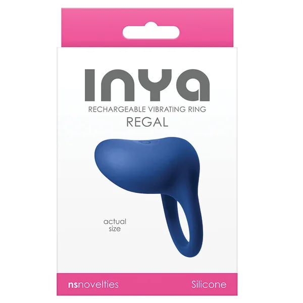 INYA Regal Rechargeable Vibrating Ring - Blue