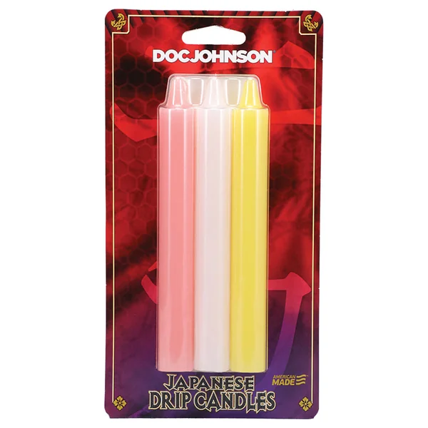 Japanese Drip Candles - 3 Pack Pink