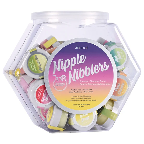 Jelique Nipple Nibblers Cocktail Pleasure Balm - Assorted 3g Bowl of 36