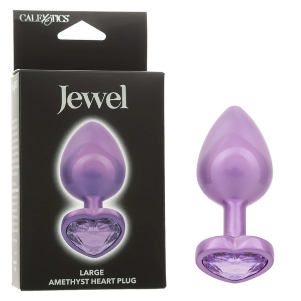 JEWEL LARGE AMETHYST HEART PLUG
