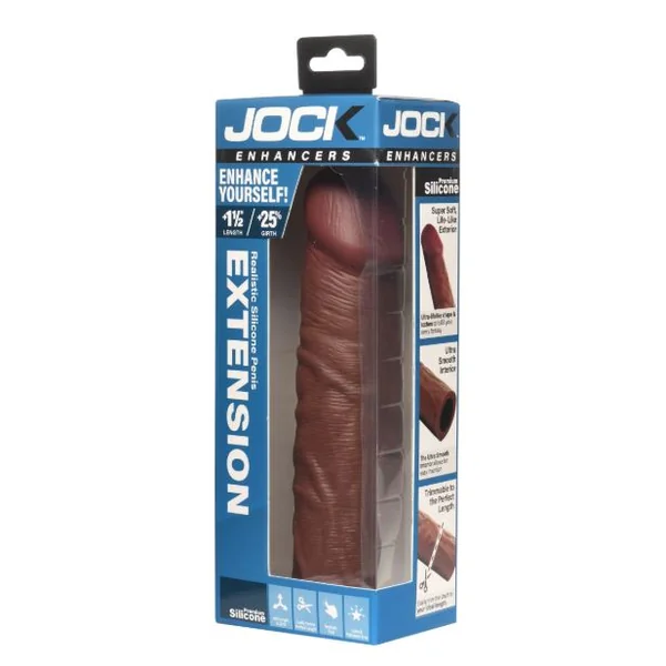JOCK ENHANCERS 1.5IN REALISTIC PENIS EXTENSION DARK