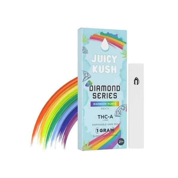 Juicy Kush Diamon Series 1g THC-A Disposable Rainbow Runtz Indic